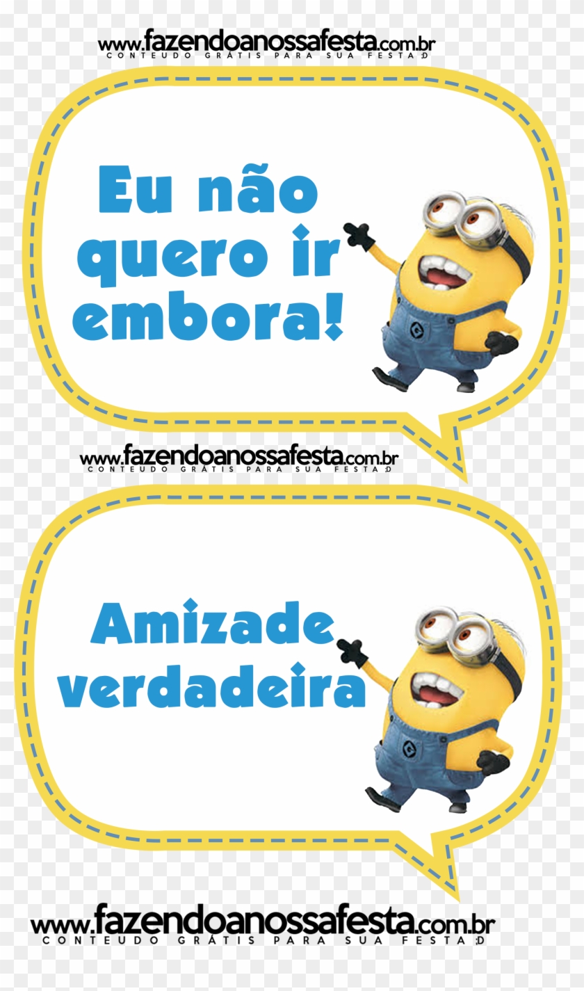 Plaquinhas Divertidas Dos Minions - Plaquinhas Divertidas Para Festa 45 Anos Minions Clipart #3818969