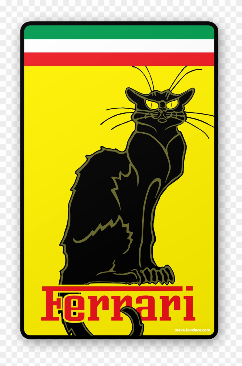 Ferrari Logos Images Wallpaper And Free Download - Tour Of Rodolphe Salis' Chat Noir Clipart #3818975