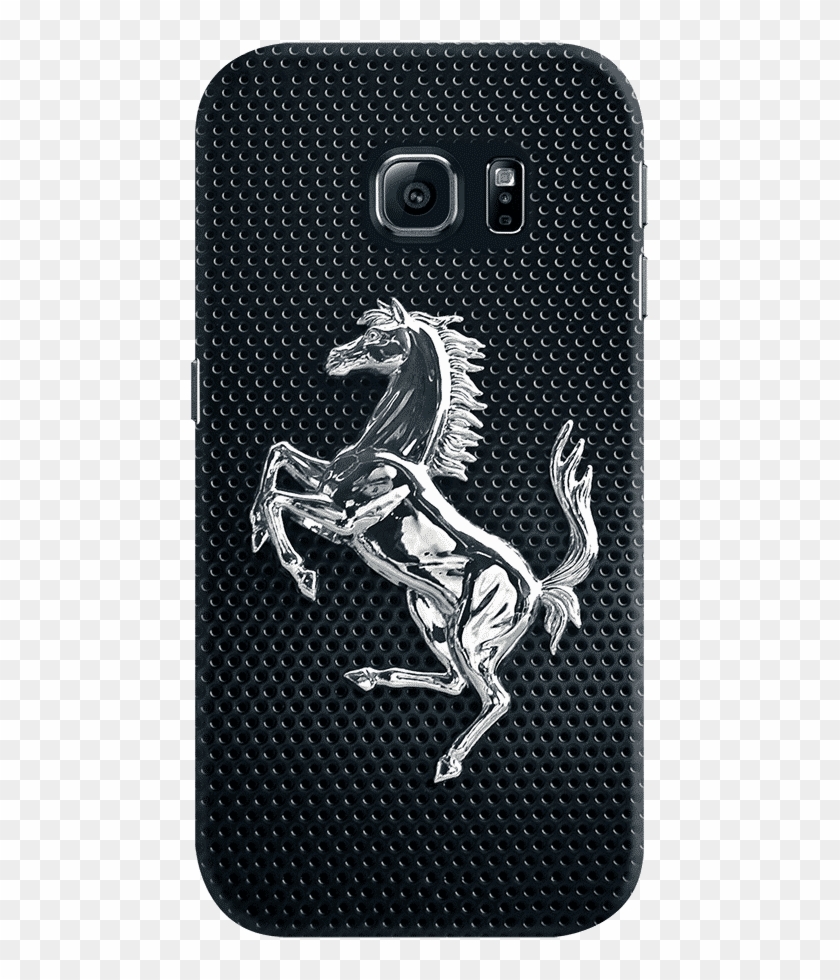 Dailyobjects Ferrari Horse On Black Mesh Case For Samsung - Ferrari Case For Samsung S9 Clipart