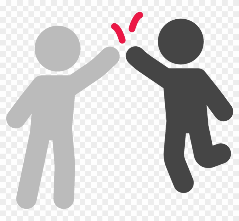 See The Benefits - Silhouette High Five Clipart - Png Download #3819678