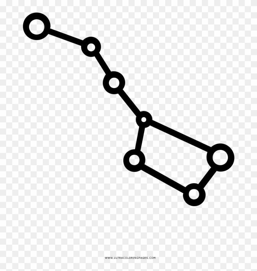 Big Dipper Constellation Coloring Page - Icon Line Graph Clipart #3819702