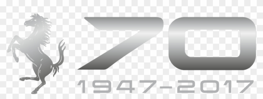 Cavallino 70 Logo Small Simplified Tonal - Ferrari Clipart #3820030