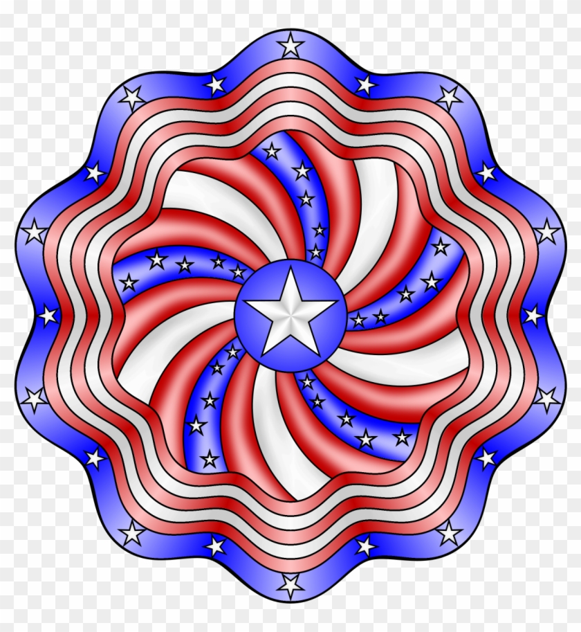 Don T Eat The Paste Stars And Stripes Mandala Coloring - Coloring Book Clipart #3820109