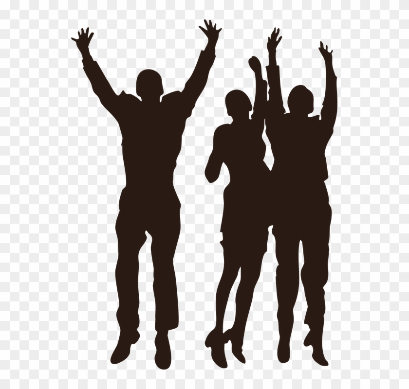 Siluetas Personas Jovenes Png - Winning Team Happy Clipart