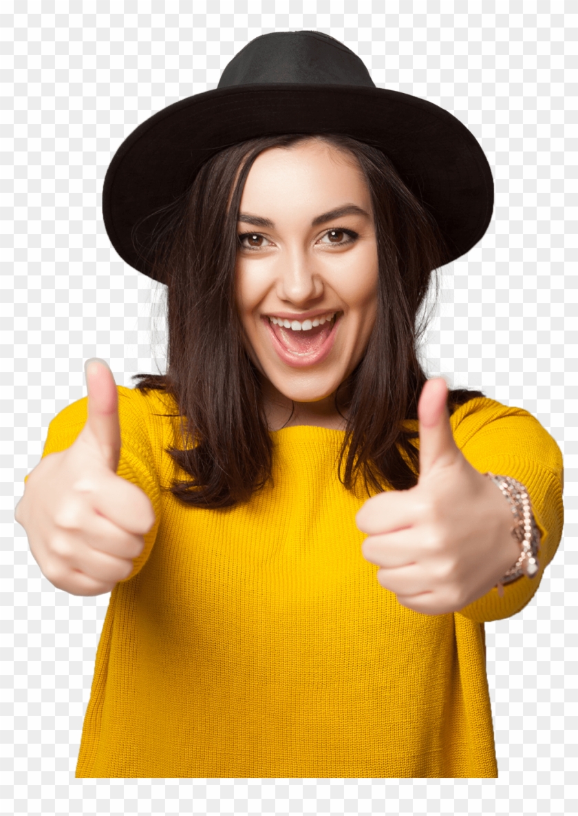 Lifestyle Image Of A Woman With A Yellow T-shirt And - Vrouw 20 Jaar Bruin Haar Clipart #3820735