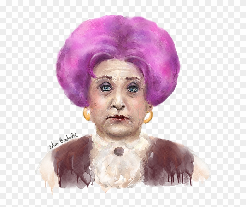 Bleed Area May Not Be Visible - Funny Old Lady Painting Clipart