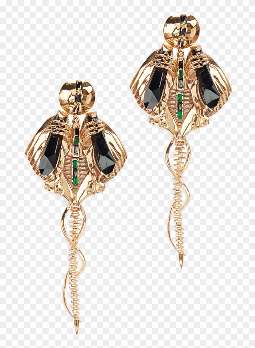 Chrysalis Gold Long Earrings - Pendant Clipart