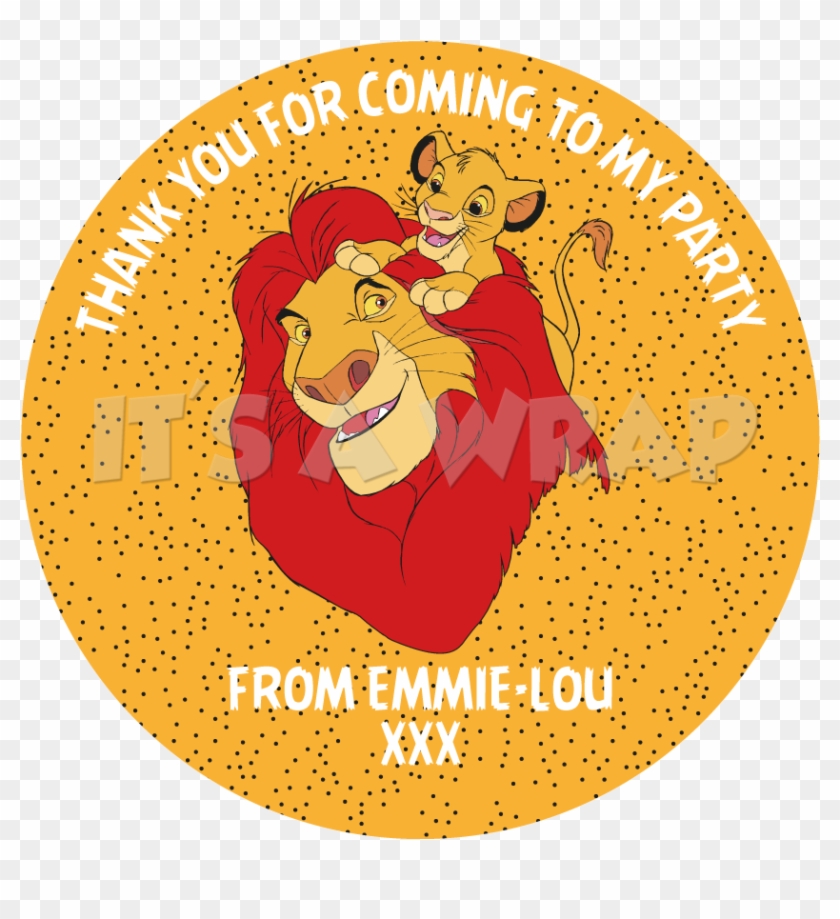 Lion King Simba Sweet Cone Stickers - Lion King Clipart