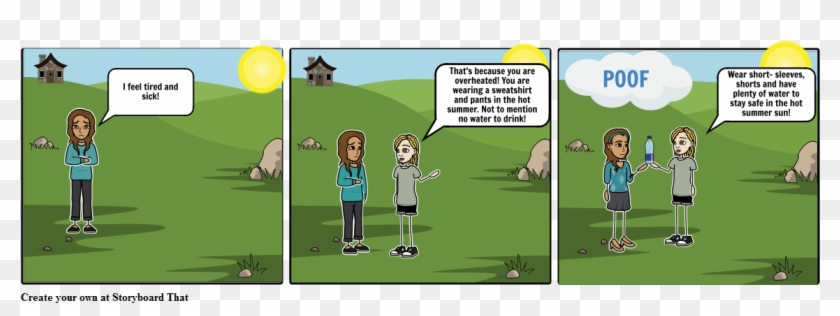 Stay Safe In Hot Weather - Photosynthesis Comic Strip Calvin Cycle Clipart