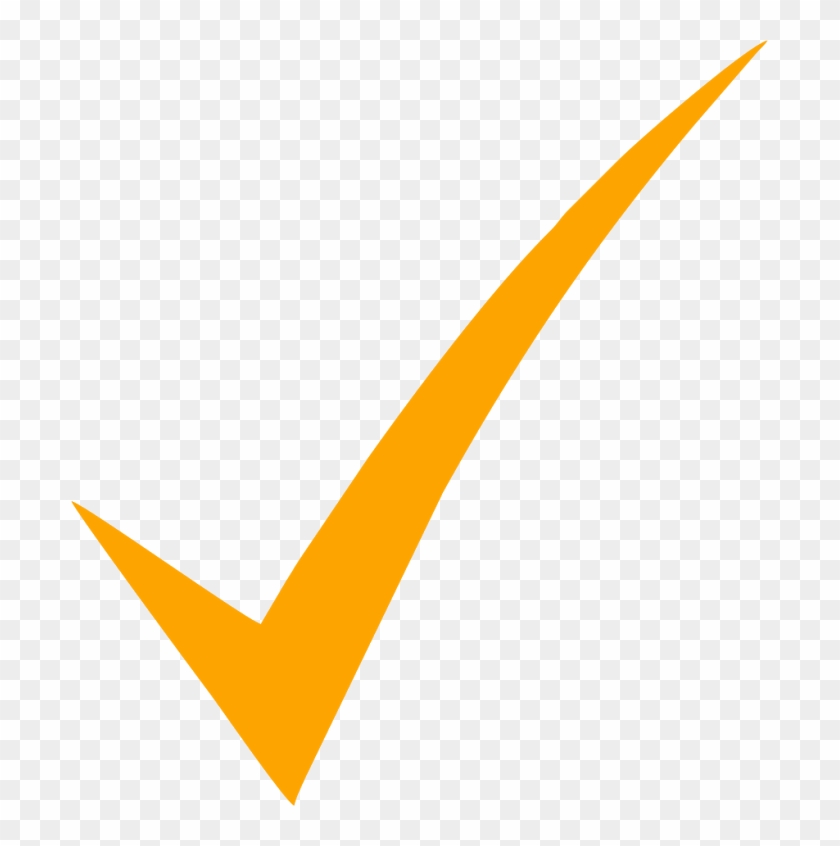 Orange Check Mark Png , Png Download - Orange Check Mark Icon Clipart