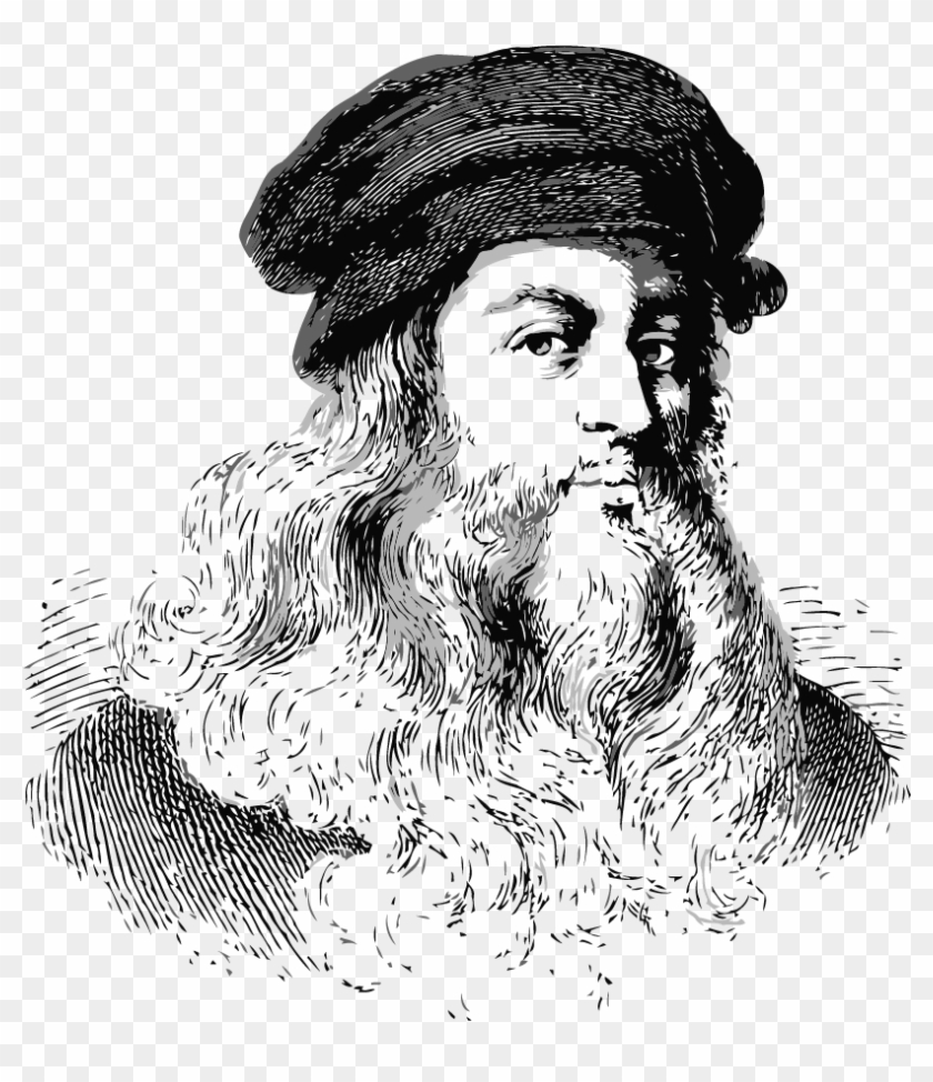 Leonardo Da Vinci - Sketch Clipart