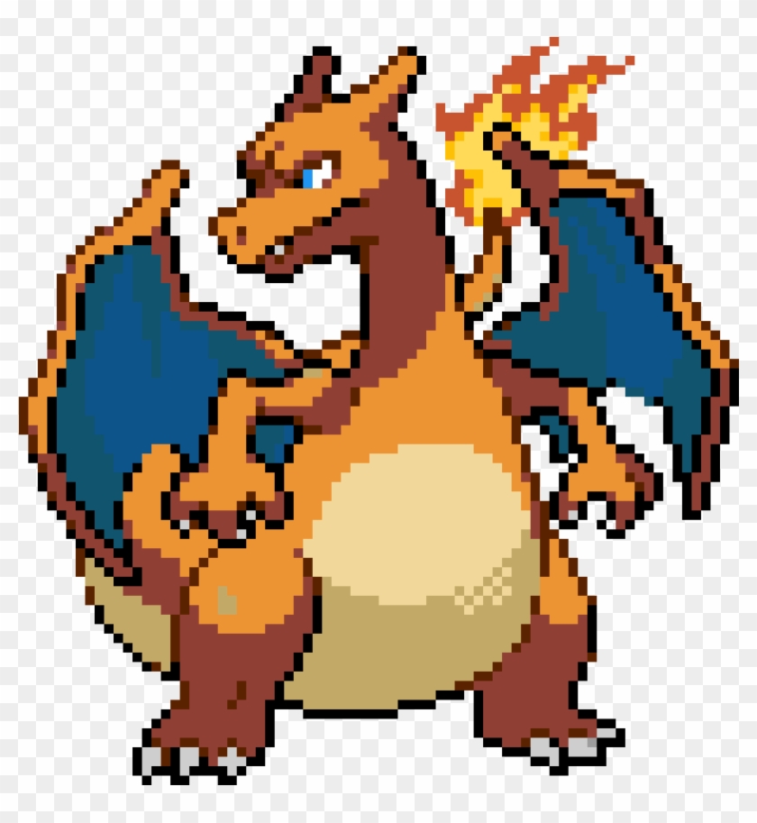 Charizard - Pixel Art Minecraft Charizard Clipart