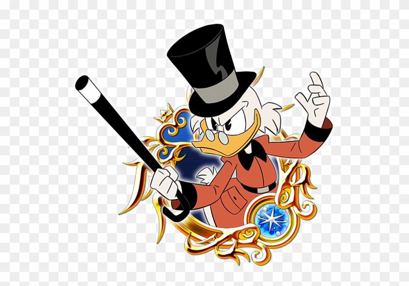 #khux Eng Scrooge Mcduck [1 Target, 0 Sp] For 1 Turn - Kingdom Hearts Union X Medal Clipart #3823613