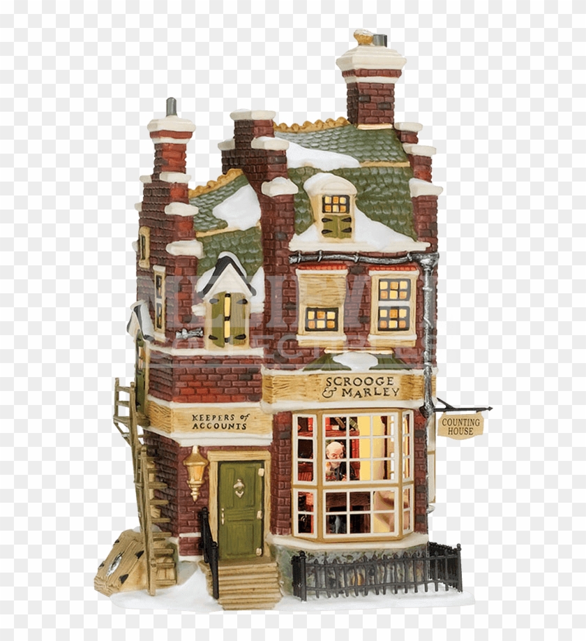 Scrooge And Marley's Counting House - Dickens Village Clipart