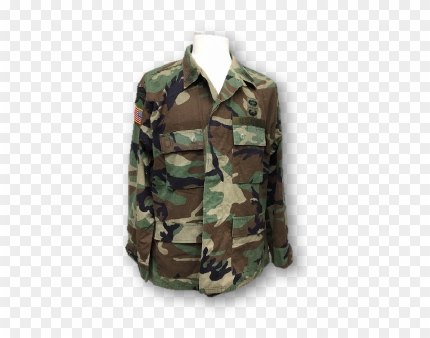 Us Army Military Camo Hot Weather Jacket With Patches - Military Uniform Clipart #3823682