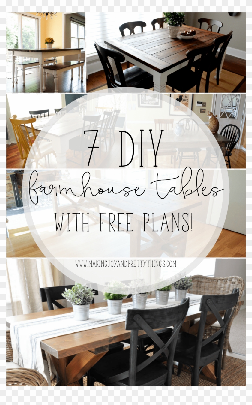 7 Diy Farmhouse Dining Room Tables - Farm Table In Small Dining Room Clipart