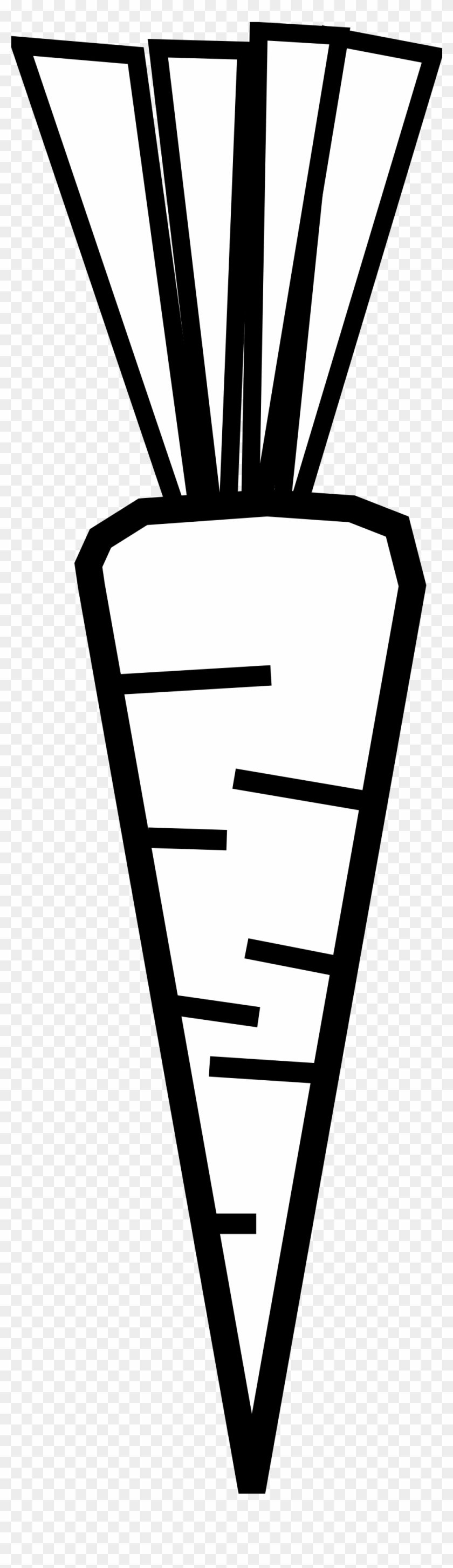 Clip Library Download Carrot Outline Awesome With Coloring - Black And White Carrots - Png Download #3824446