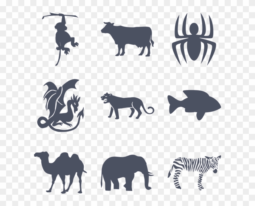Animals Icon In Style Simple Blue Gray - Spider Clipart #3824575