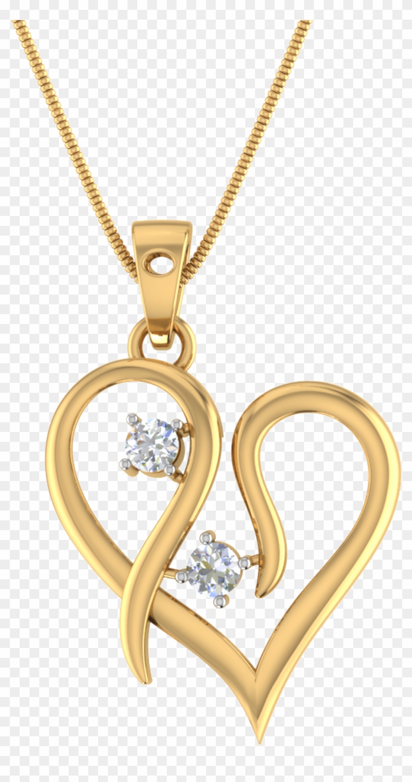 Dizzy Heart Pendant Diamond Pendant Set In 18 Kt - Pendentif Signe Astrologique En Or Clipart #3825093
