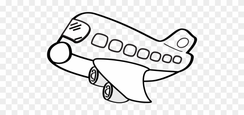 Plane Clipart - Black And White Clipart Airplane - Png Download #3825177