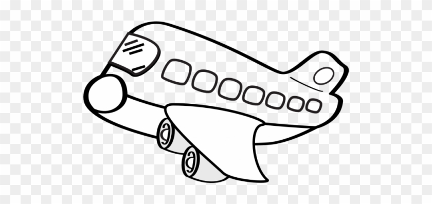 Plane Clipart - Black And White Clipart Airplane - Png Download