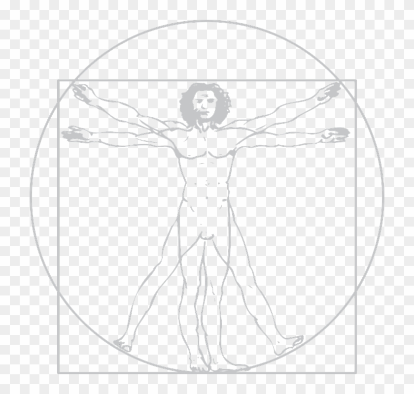 Healthcare, Símbolo, De Salud, Icono, Saludable - Vitruvian Man Vector Clipart #3825832
