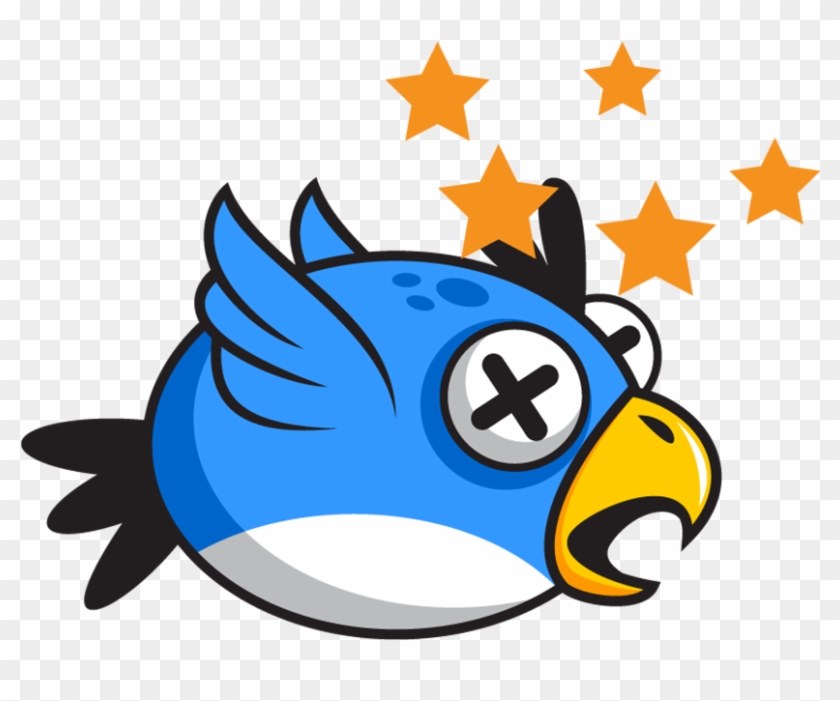 Blue Bird Stars Dizzy - Magic Wand Silhouette Clipart