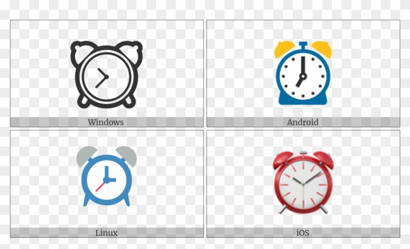 Alarm Clock On Various Operating Systems Clipart #3826089