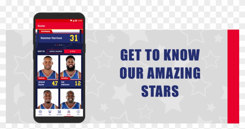 Harlem Globetrotters Mobile App - Mobile Phone Clipart