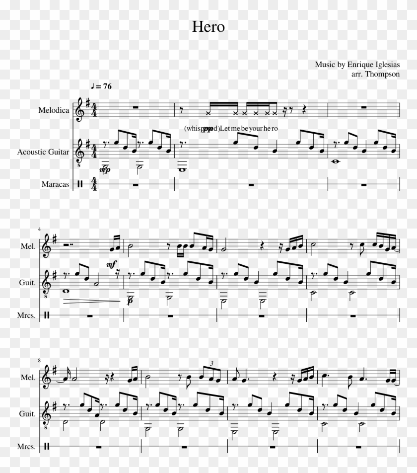 Hero Sheet Music Composed By Music By Enrique Iglesias - Haunting Of Hill House Piano Sheet Music Clipart