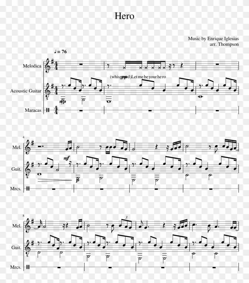 Hero Sheet Music Composed By Music By Enrique Iglesias - Haunting Of Hill House Piano Sheet Music Clipart #3826620
