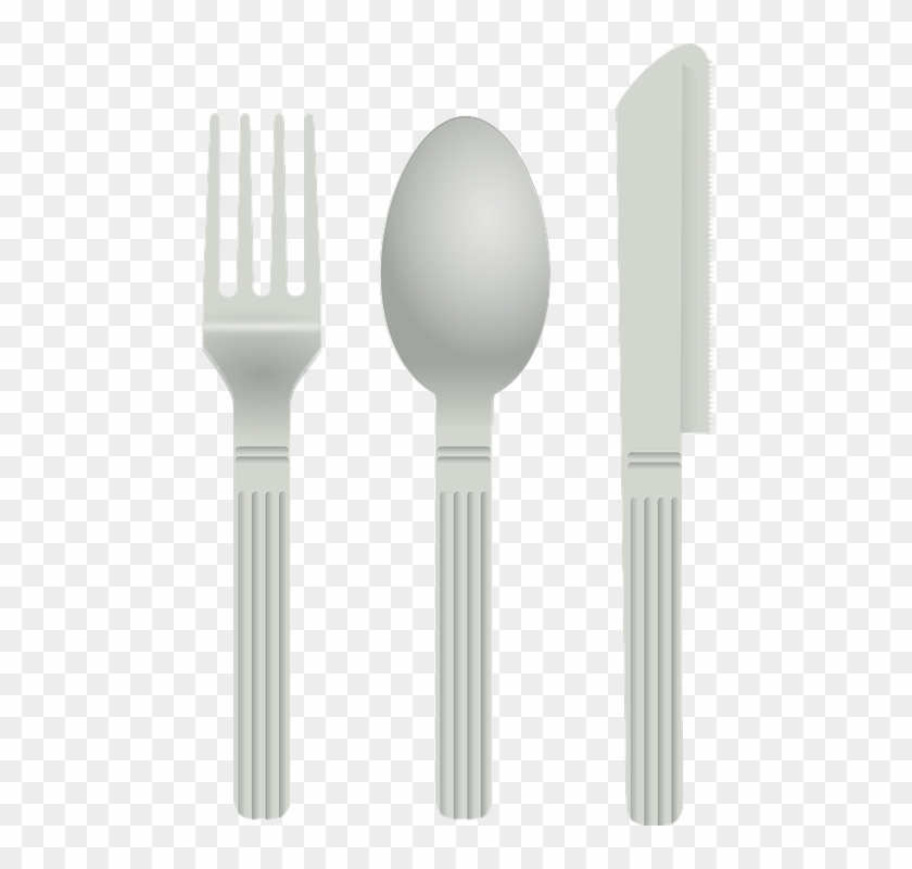 Knife Fork Spoon Silverware Cutlery Dining - Spoon Clip Art - Png Download