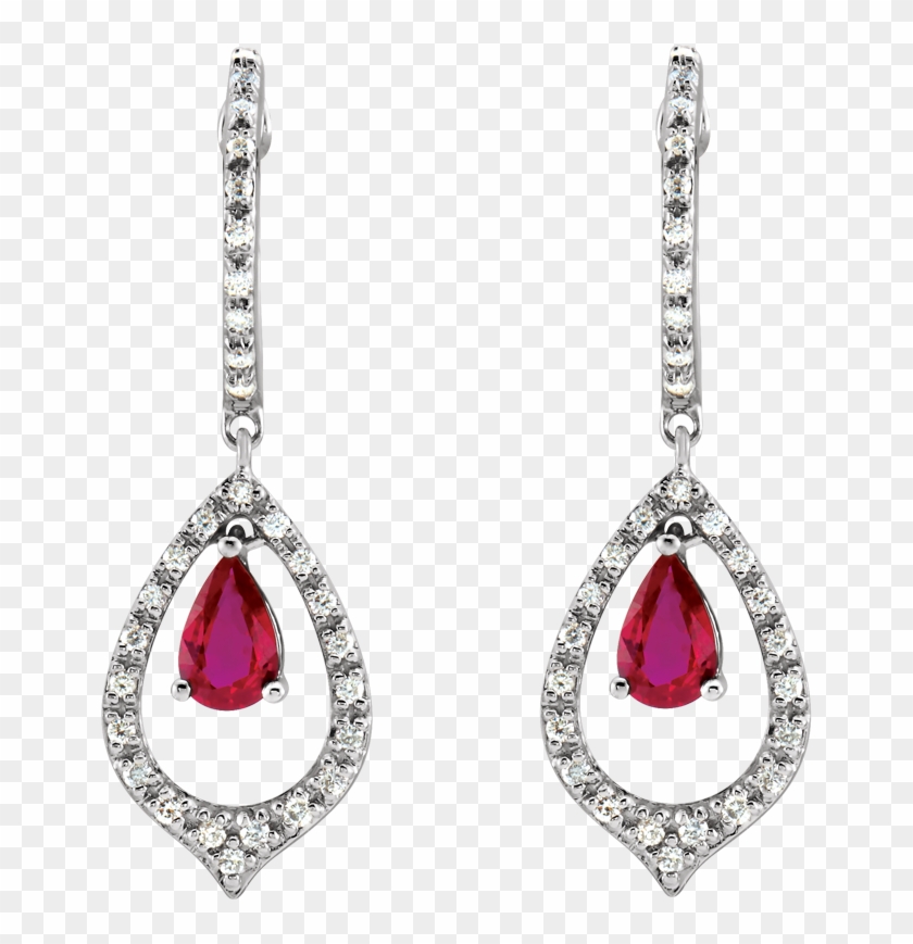 Golden Globes Jewelry Trends Ruby Pear Dangle Earrings - Earrings Clipart #3827111