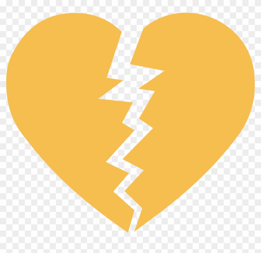 Back To Moving Next Steps - Yellow Broken Heart Png Clipart #3827957
