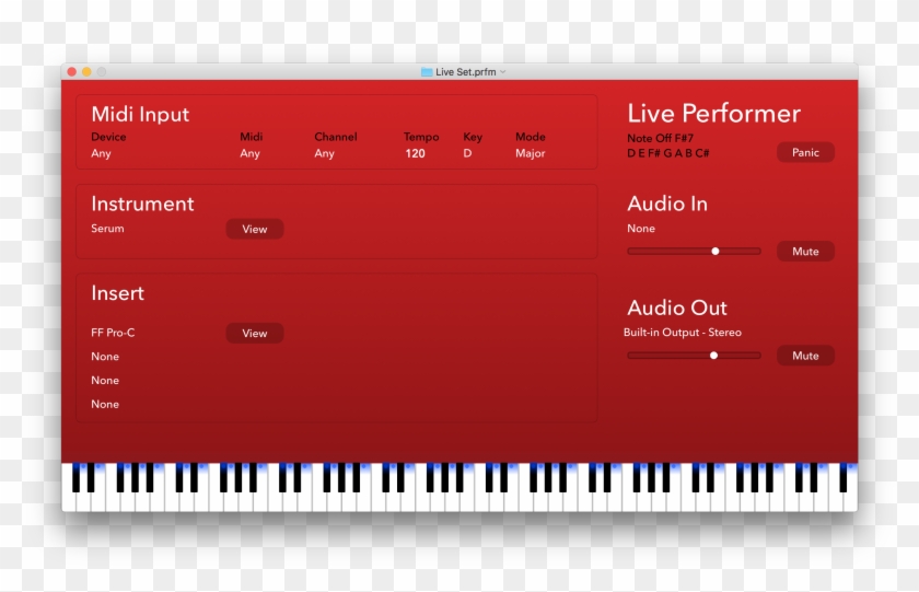 Live Performer Is An Audio Unit Host For Macos With - Musical Keyboard Clipart #3827981