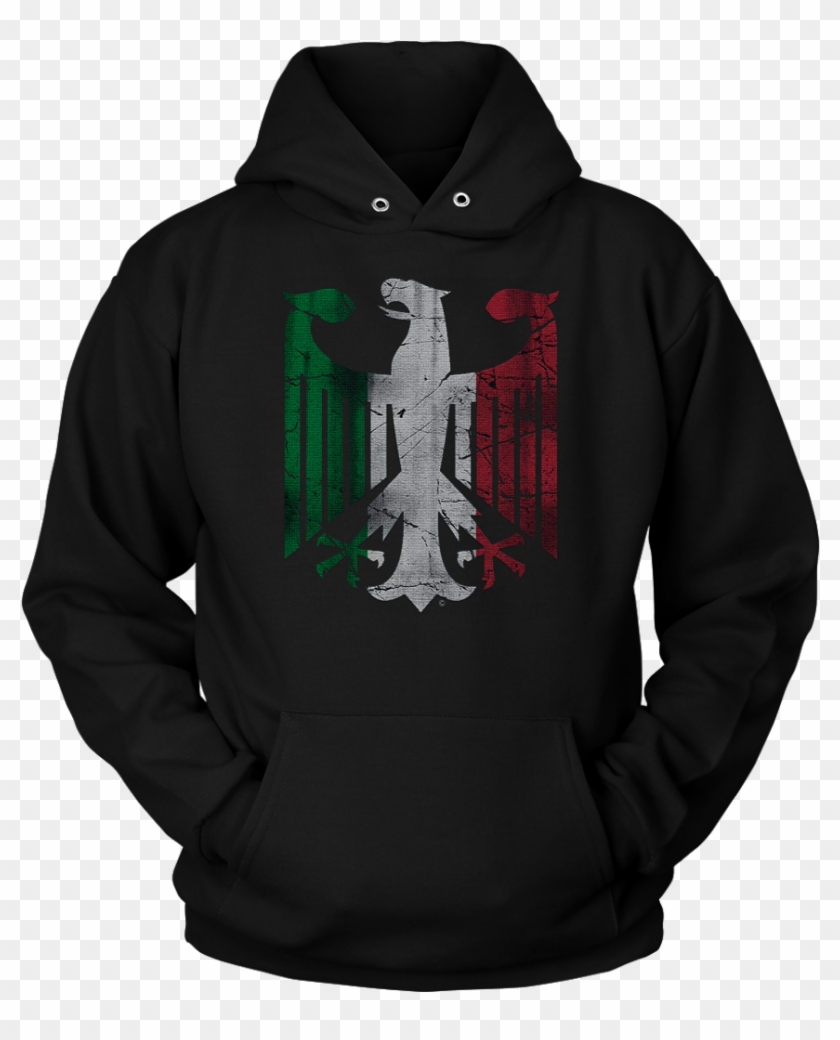 German Eagle Italian Flag T-shirt - Black Hoodie Cat Design Clipart