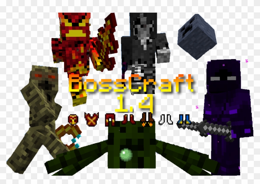 Bosscraft É Uma Modificação Do Minecraft, Que Acrescenta - Minecraft Boss Mod Clipart #3828984