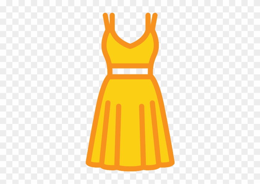 Dress Icon Png - Yellow Dress Icon Png Clipart #3829480
