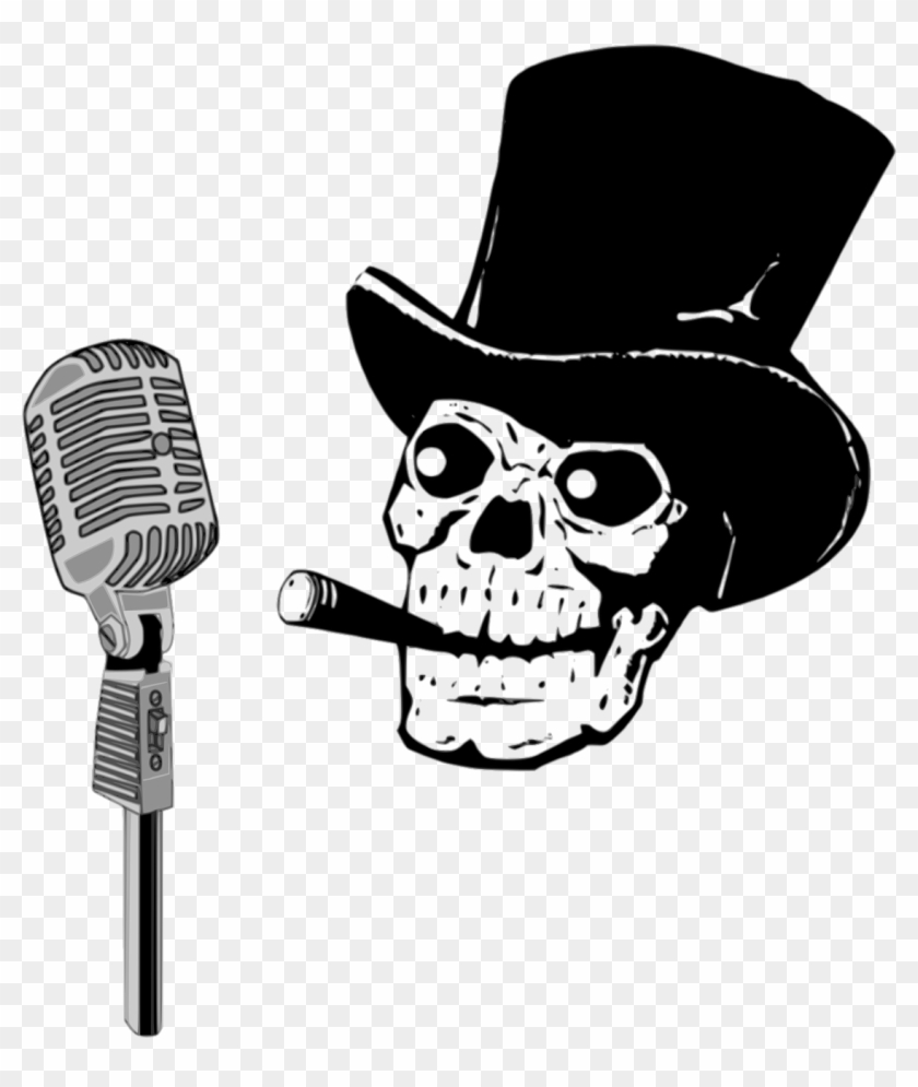 Announcer Humor Music Skeleton Png Image - Locutor Dibujo Png Clipart #3829905