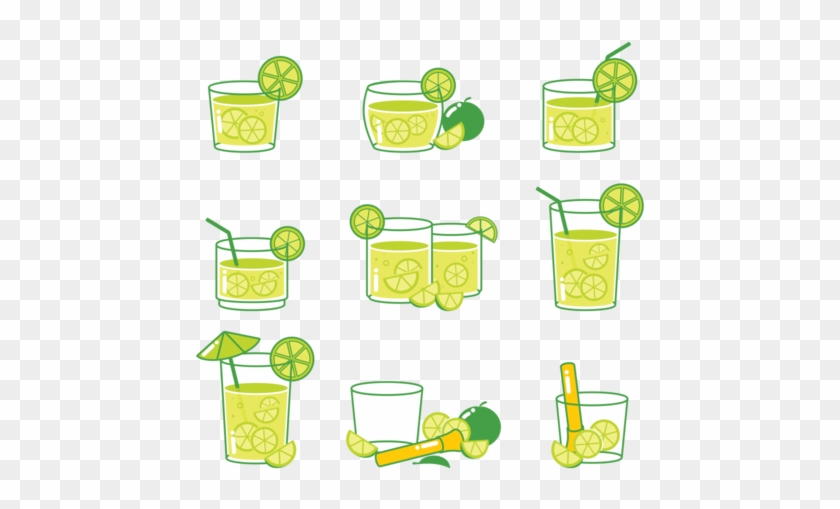 Ícones De Cocktail Caipirinha - Illustration Clipart