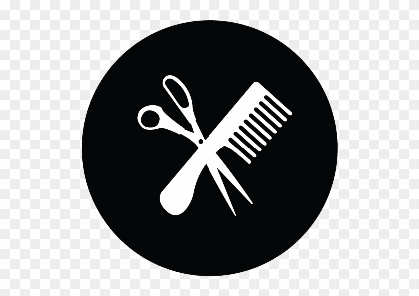 Hair Salon Haircuts Icon - Emblem Clipart