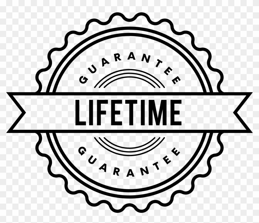 Lifetime Guarantee Icon Black - Illustration Clipart