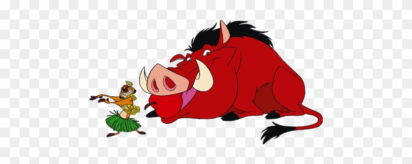 Lion King Timon And Pumba Hula - Timon And Pumbaa Hula Png Clipart