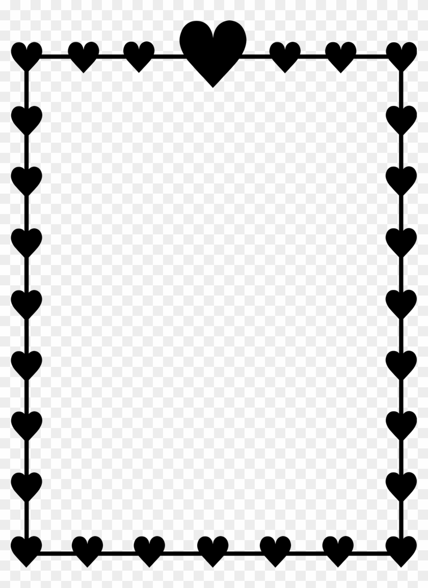 Jpg Stock Png Flower Border With Svg Great Apartment - Heart Border Clipart Black And White Transparent Png