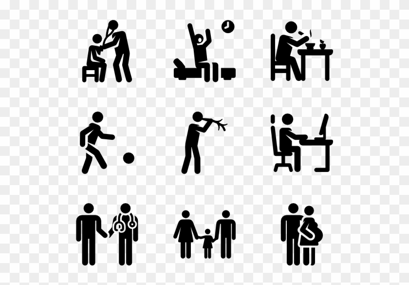 Healthy Life Pictograms - Healthy People Icon Png Clipart #3831999
