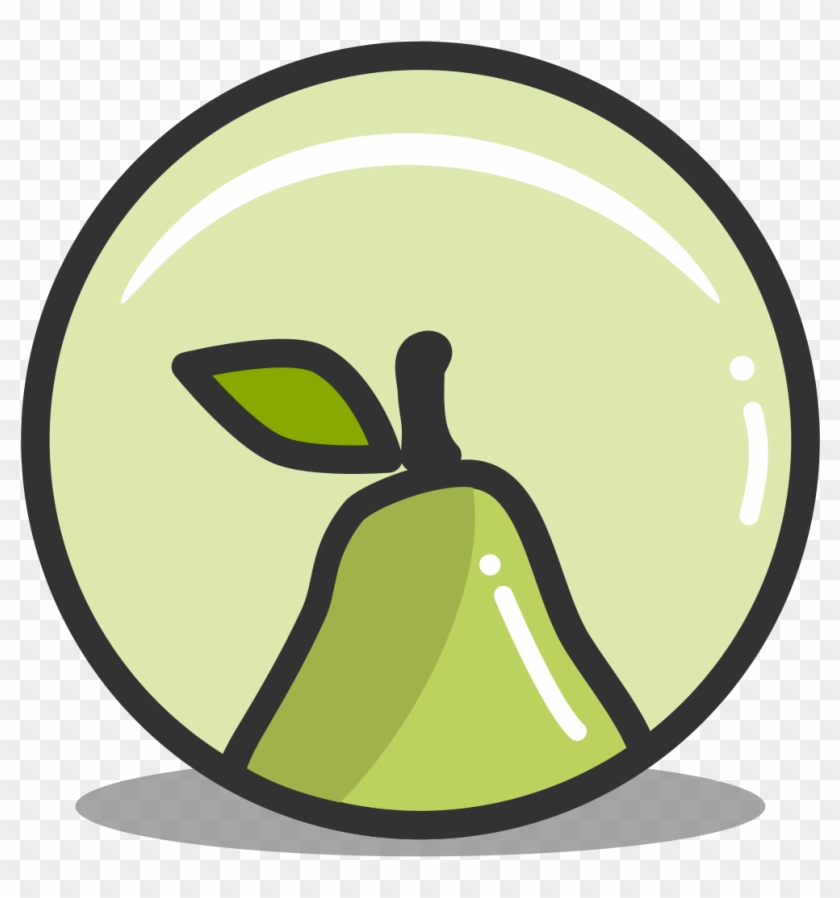 Button Pear Icon - Red Star Inside Circle Clipart