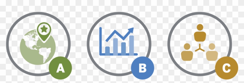 Icons Representing A B And C - Circle Clipart #3834066