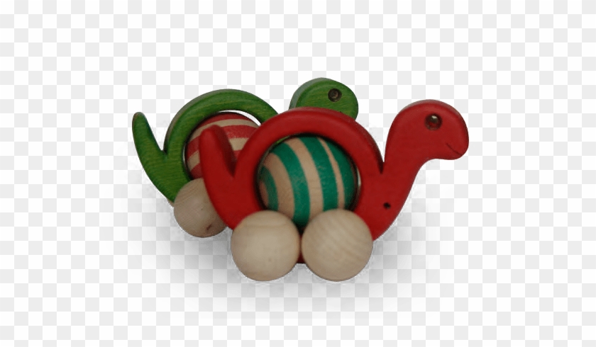 Caracol Infantil De Colores Verde Y Rojo - Push & Pull Toy Clipart #3834443