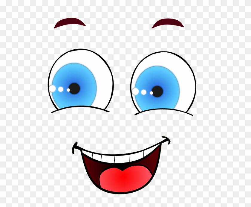 Face Smiley Laugh Joy Eyes Mouth Comic - Olhos E Boca Png Clipart #3835624