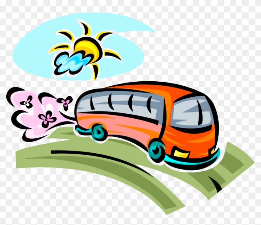 Vector Illustration Of Urban Transportation Clean Energy Clipart #3835658